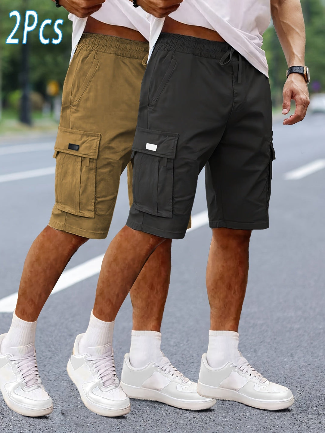 Lässige Herren Cargo Shorts mit praktischen Taschen, perfekt für Frühling, Sommer & Outdoor.