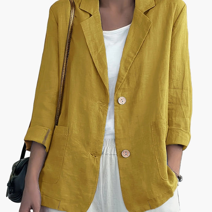 Schicker Damen Business Blazer, lockere Passform; elegante Büro Kleidung für Frühling und Sommer.