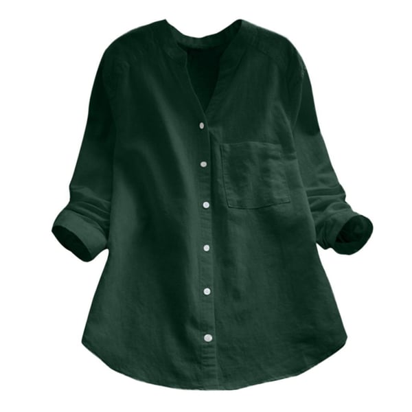 Leichtes Damen Leinenhemd Isla mit langen Ärmeln. Perfekt für elegante Sommer- und Frühlings-Outfits. Hoher Komfort.