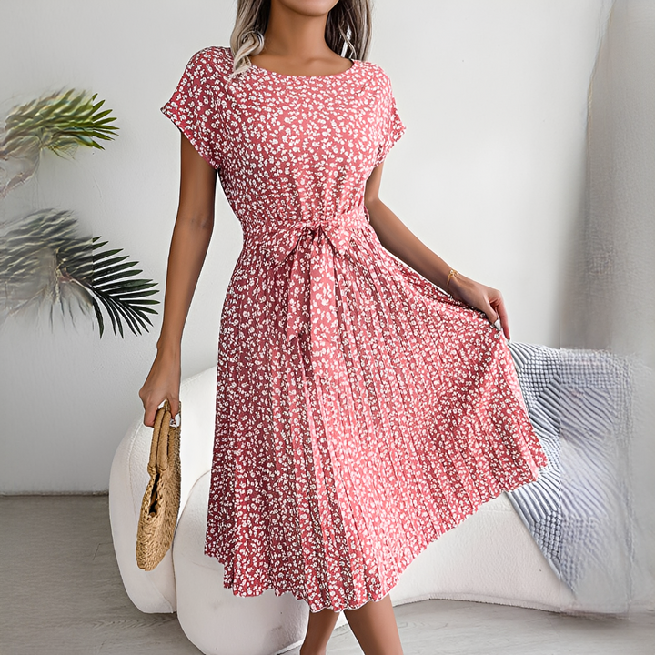Elegantes Damen Midikleid, Slim Fit Sommerkleid für Freizeit & Anlässe.