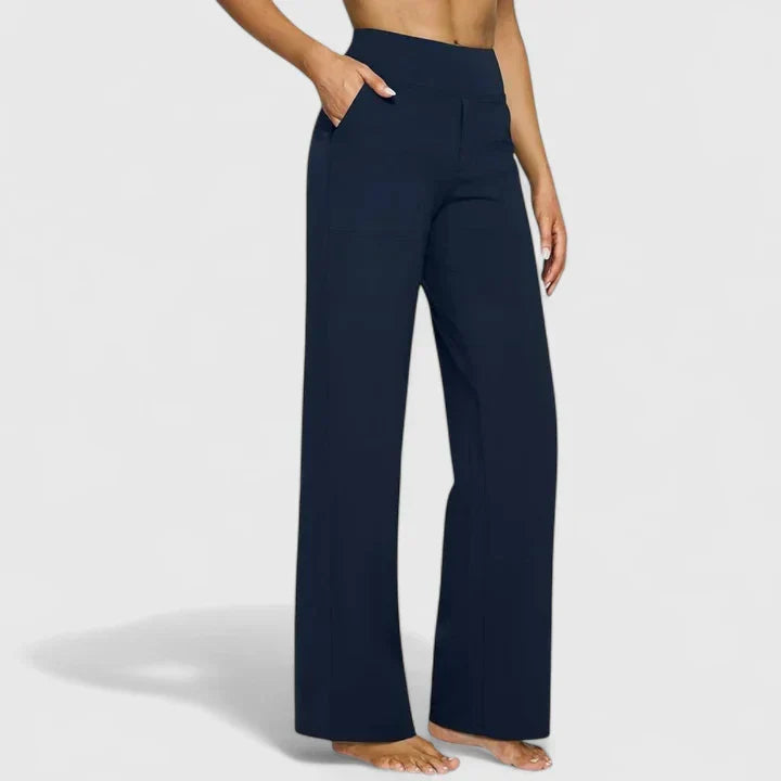 Elegante & bequeme Damen-Hose in Taupe, vielseitig kombinierbar für Arbeit & Freizeit.
