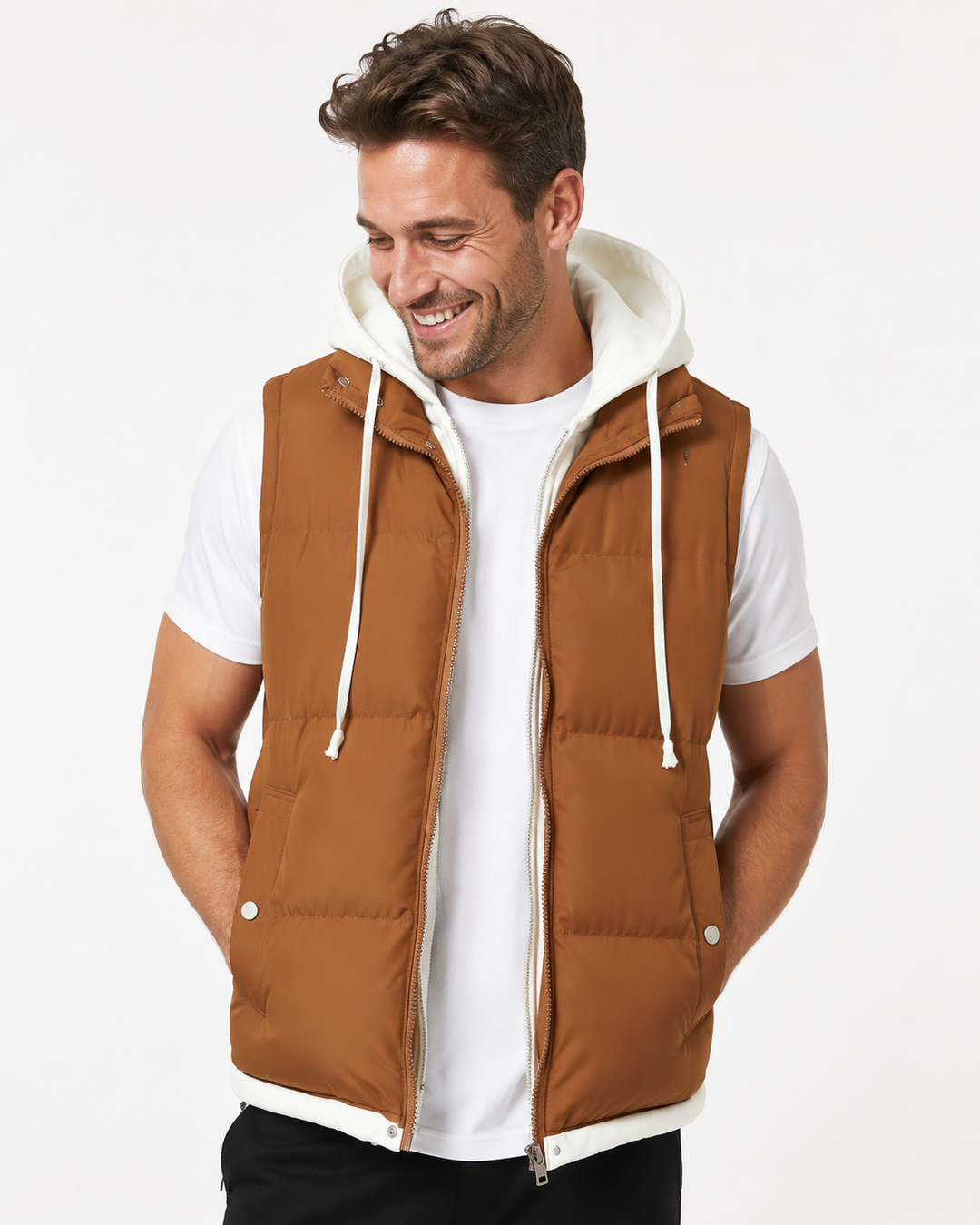 Leichte Unisex Baumwollweste in moderner Passform, perfekt für Casual-Outfits. Ärmellos für Komfort.
