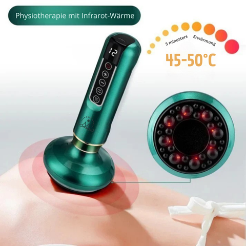 Innovatives Massagegerät für Damen gegen Cellulite, Infrarot, Schröpfen & Vibrationsmassage.