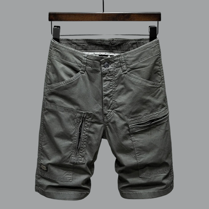Cargo Shorts für Herren mit sicheren Reißverschlusstaschen, viel Stauraum für Outdoor & Reise.