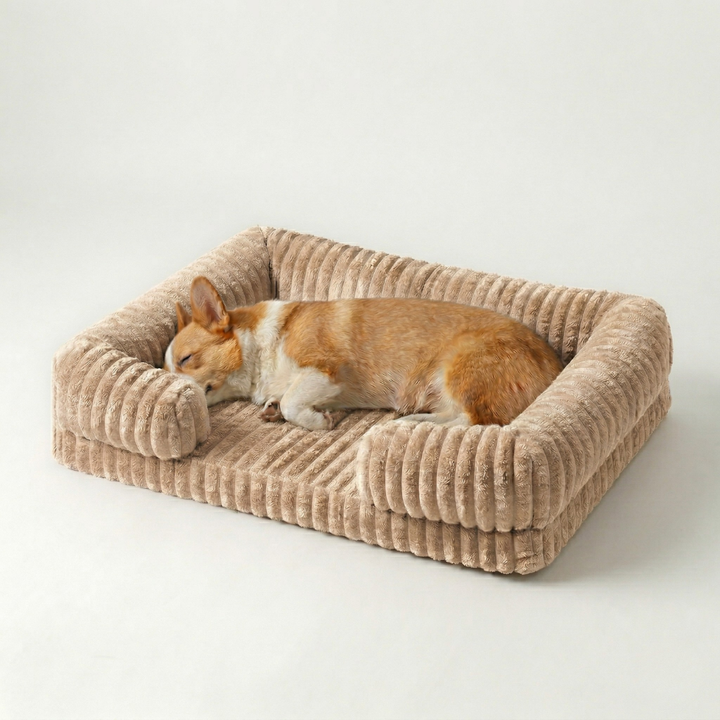 Ergonomisches Hundebett Sofa-Stil, orthopädischer Memoryschaum, für höchsten Komfort.