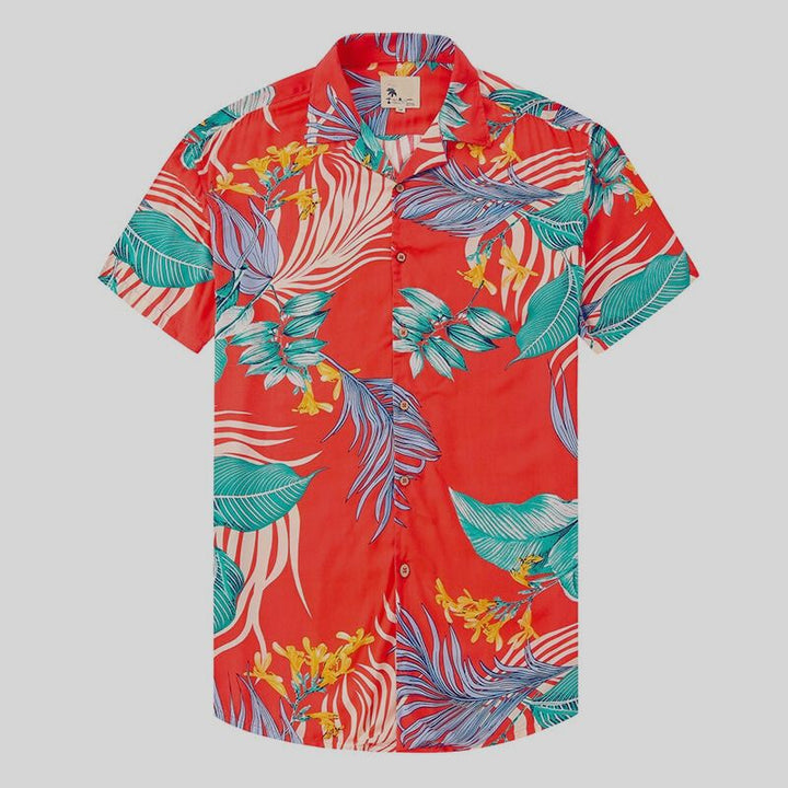 Vielseitiges Herren Sommerhemd: elegantes Polo mit Knöpfen & Kurzarm. Ideal für Strand, Stadt & Urlaub.