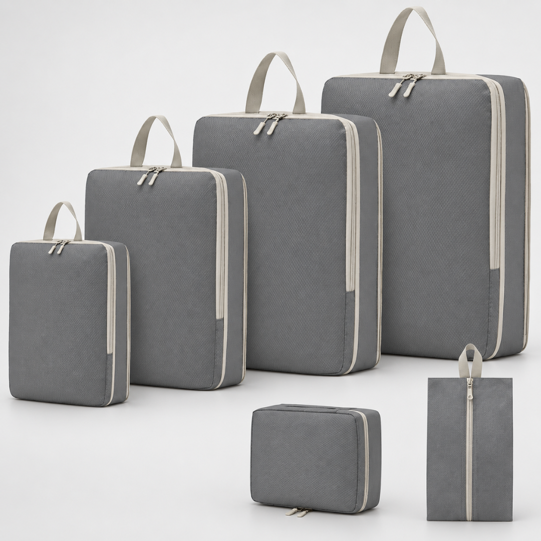 Leichte Nylon Packwürfel, komprimierbar, unisex, optimieren Stauraum für Urlaub & Geschäftsreisen.