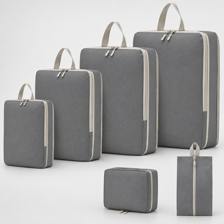 Leichte Nylon Packwürfel, komprimierbar, unisex, optimieren Stauraum für Urlaub & Geschäftsreisen.