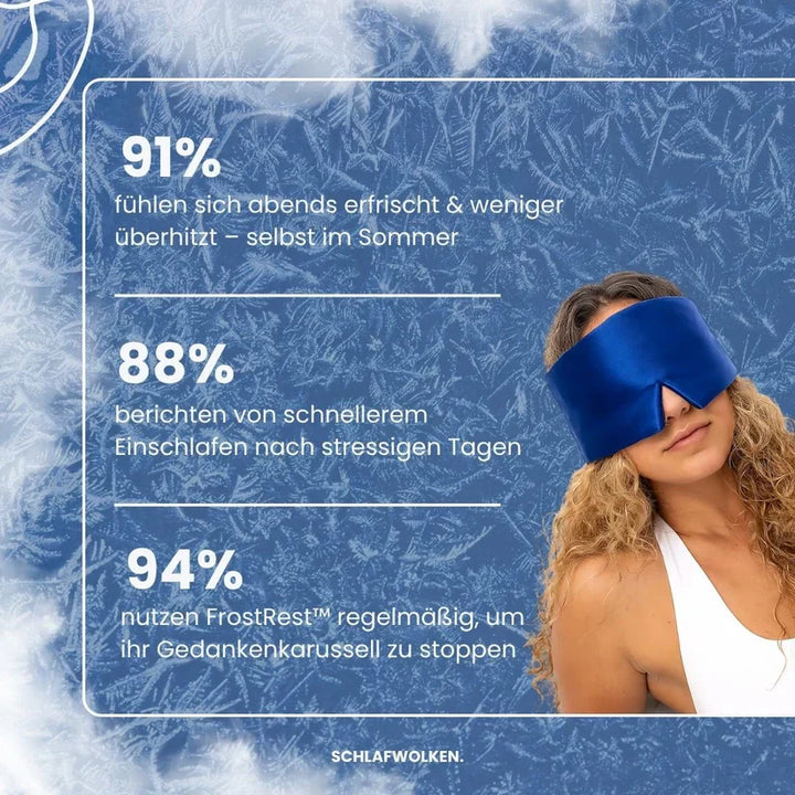 Entspannende Augenmaske mit Kühlfunktion. Ideal für Schlaf & Stressabbau; fördert eine ruhige Nacht.