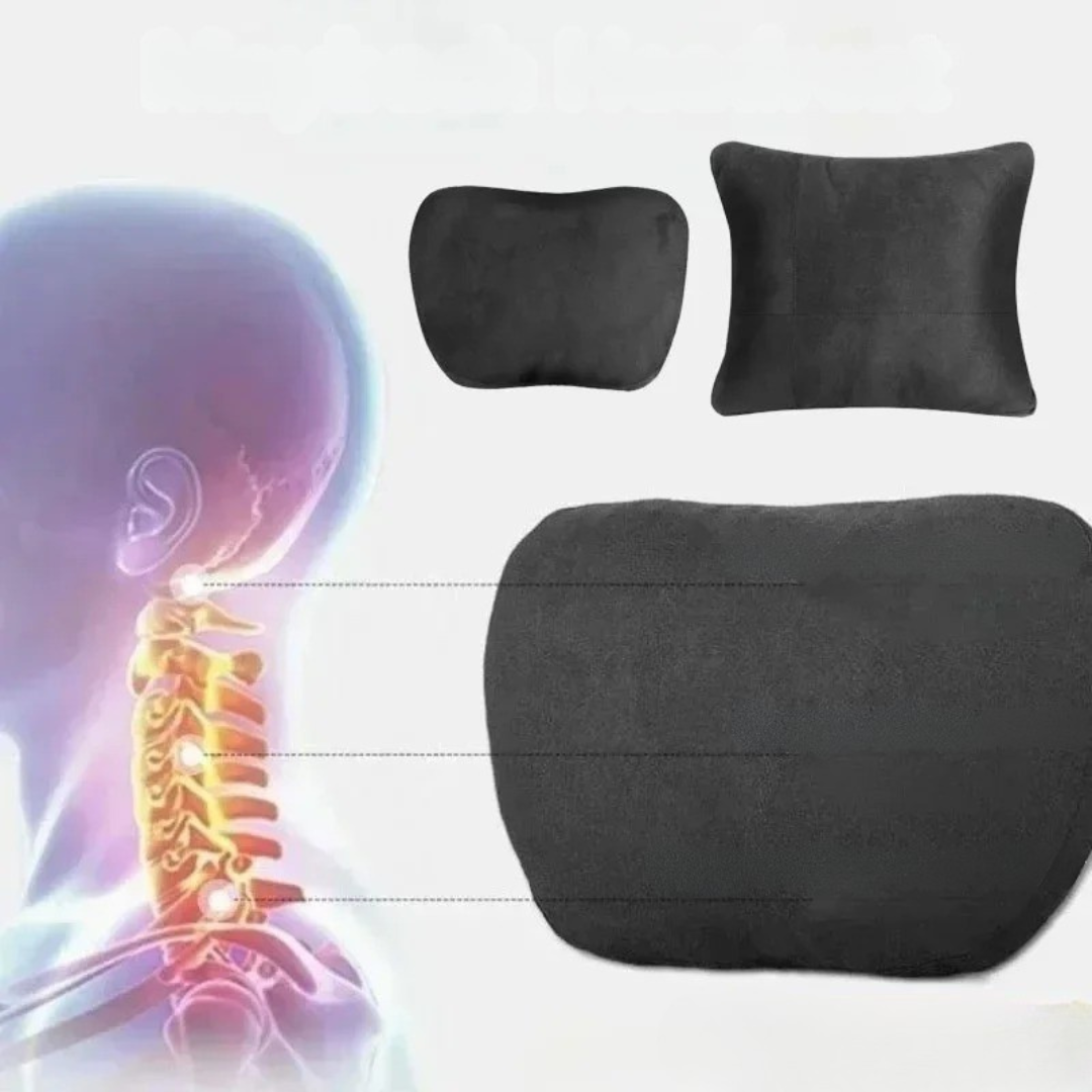 Universelles Nackenkissen für den Pkw, ergonomische Nackenstütze aus weichem Polyester.