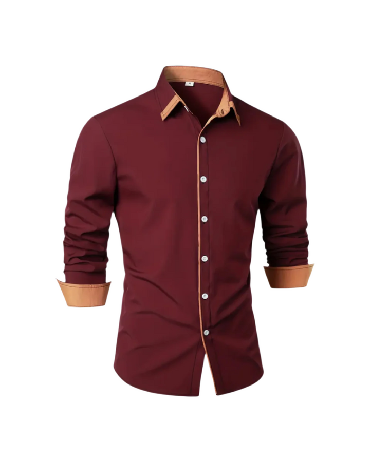 Bequemes Herrenhemd Button-Up für Freizeit & Business Casual. Klassisch, modern & atmungsaktiv, Langarm.