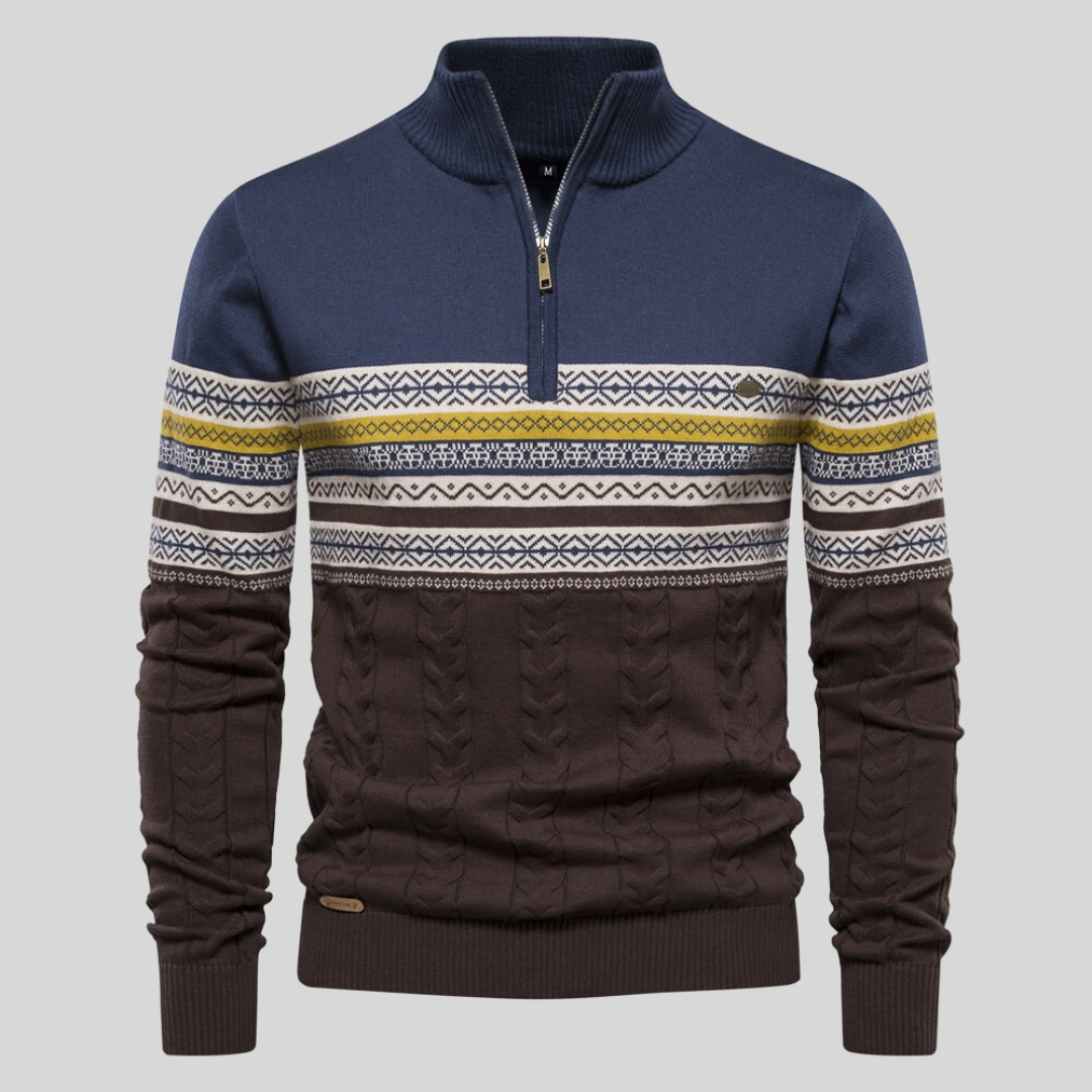 Basic Herren Strickpullover mit Rundhals-Ausschnitt, schlicht und bequem, essenziell für jede Männer-Wintergarderobe.