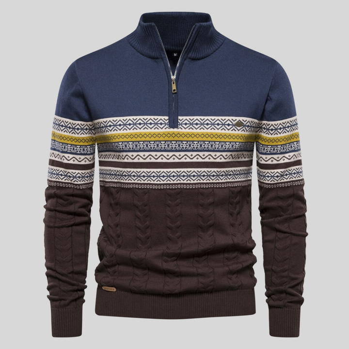 Basic Herren Strickpullover mit Rundhals-Ausschnitt, schlicht und bequem, essenziell für jede Männer-Wintergarderobe.