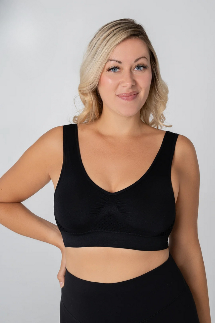 Bequemer nahtloser Damen BH mit flexibler Passform, ideal als Alltags-Unterwäsche.