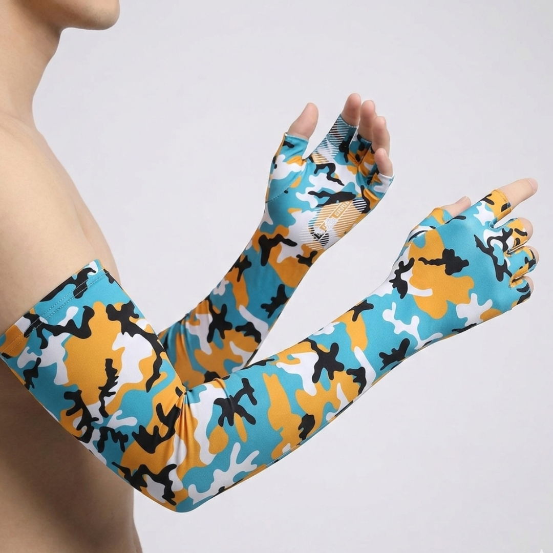 Leichte Sonnenschutz-Armstulpen, unisex, mit atmungsaktivem Icesilk für alle Outdoor-Fans.