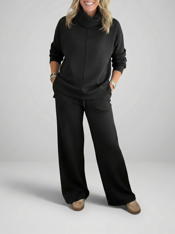 Damen Zweiteiler Set: elegantes, bequemes Outfit für Freizeit & Alltag, minimalistisch & locker geschnitten.