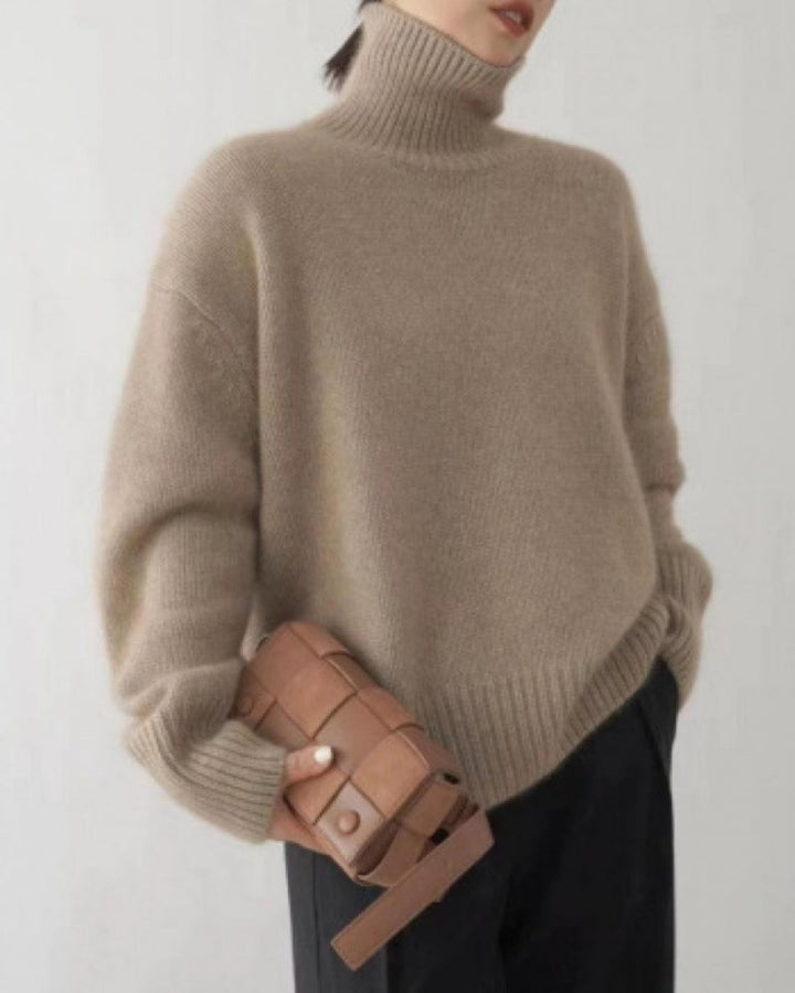 Vielseitiger Damen Rollkragenpullover. Bequemes Langarm-Oberteil, elegant für Büro oder Freizeit. Perfekt für Herbst & Winter.
