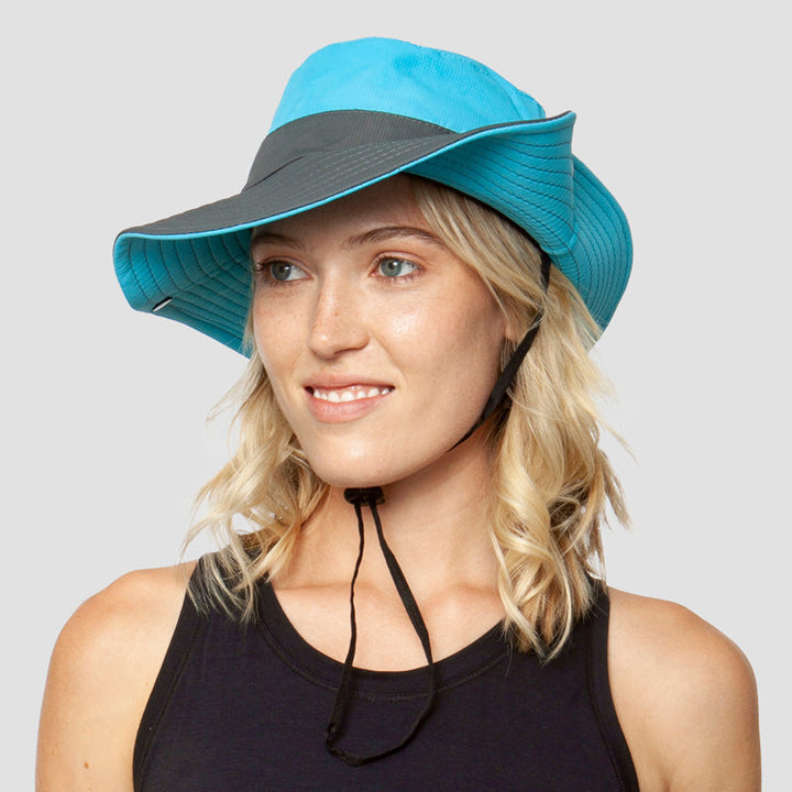 Modischer Damen Sommerhut Liane. UV-Schutz, faltbar, leicht. Mit spezieller Öffnung für Pferdeschwanz.
