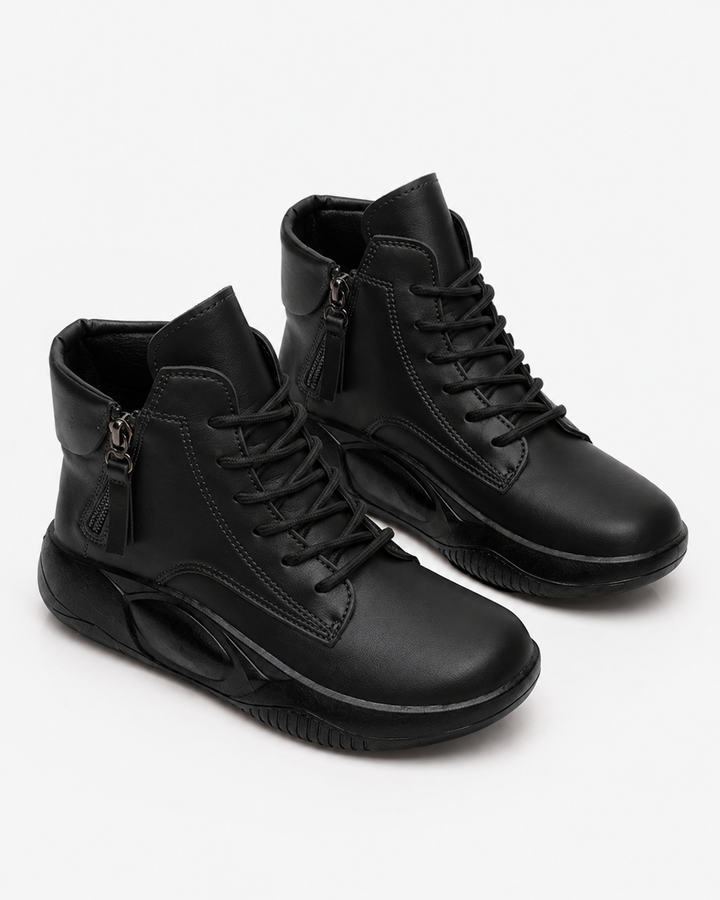 Elegante Damen Plateau Stiefeletten mit Schnürung, vielseitige Freizeitschuhe für jeden Tag.