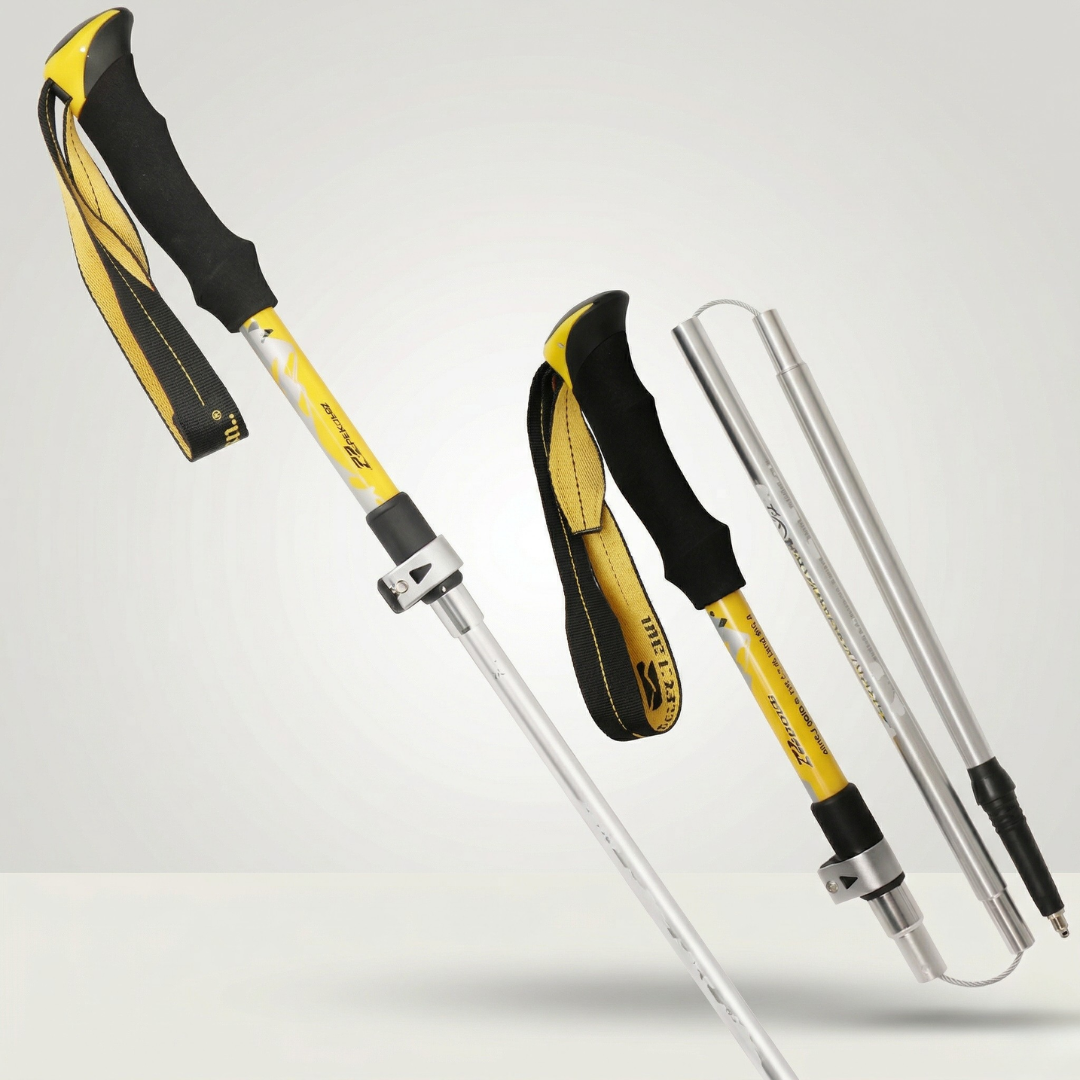 Leichte & stabile faltbare Wanderstöcke aus Aluminium für komfortables Outdoor-Nordic Walking.