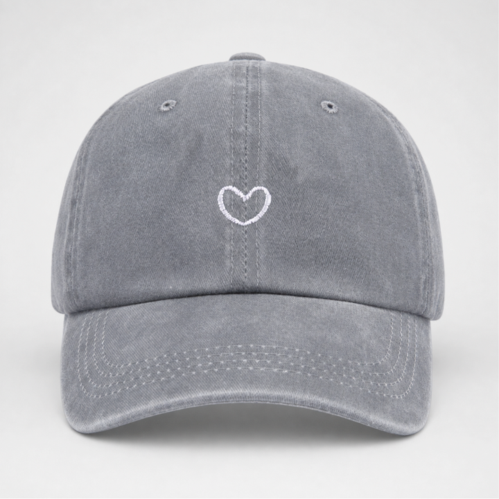Retro Baseballkappe Damen, Washed-Look, mit praktischer Öffnung für Zopf.