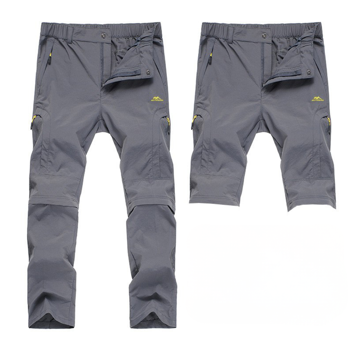 Vielseitige Herren Reisehose, Zip-Off-Funktion. Platzsparend, schnelltrocknend & knitterarm.