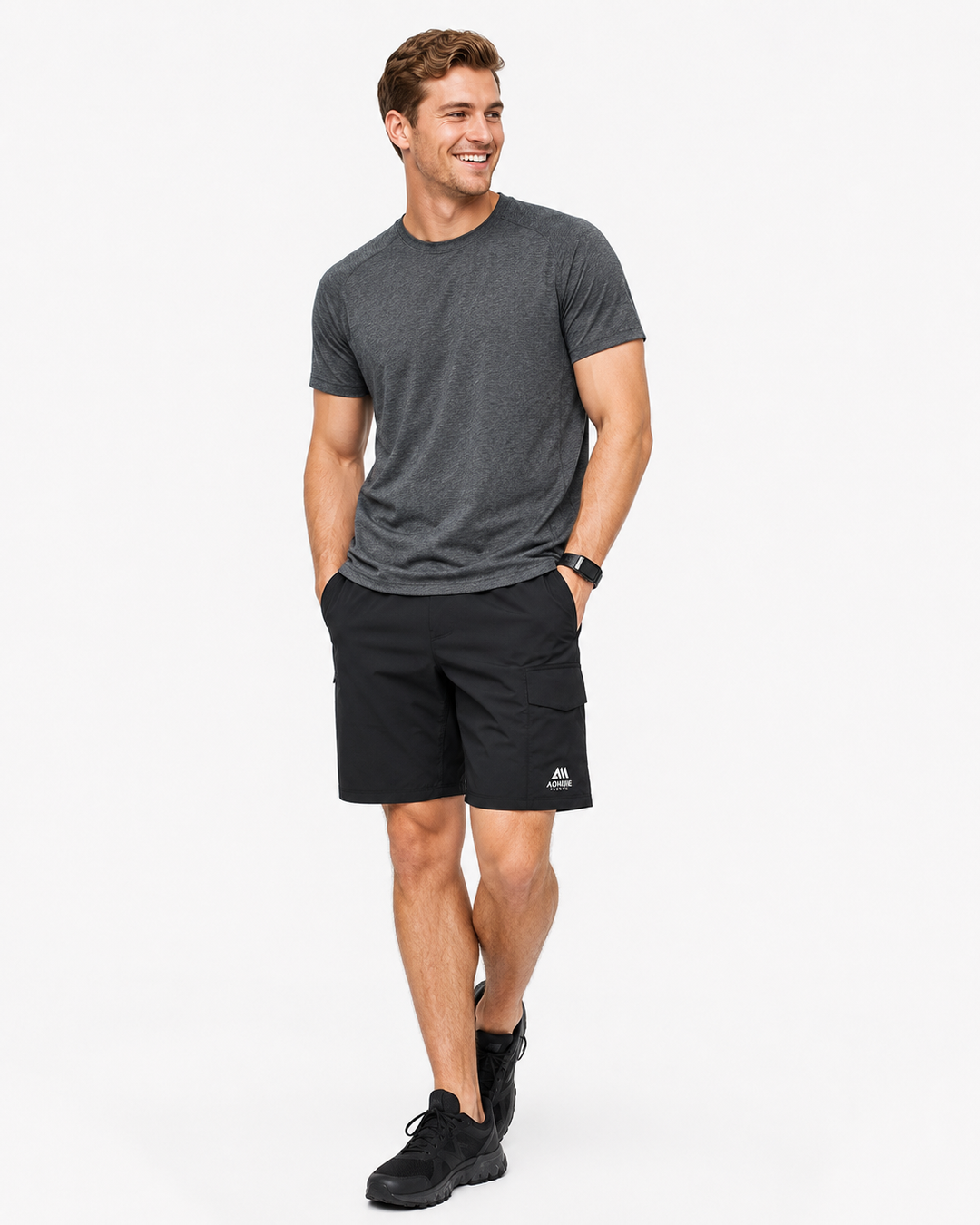Vielseitige Herren Reiseshorts, schnelltrocknend, atmungsaktiv, ideal für Sommer & Outdoor.