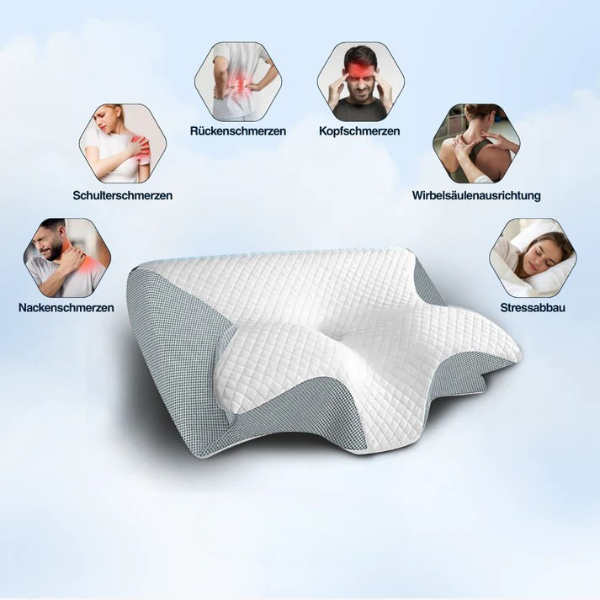 Luxuriöses Arosa Unisex Kopfkissen, Memory Schaum, Nackenstütze, Hotelqualität.