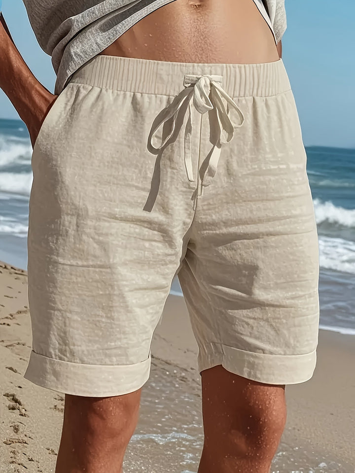 Robuste Casual Shorts für Männer in Grau. Praktische Kordelzugshorts für den Alltag & entspannte Freizeitaktivitäten.