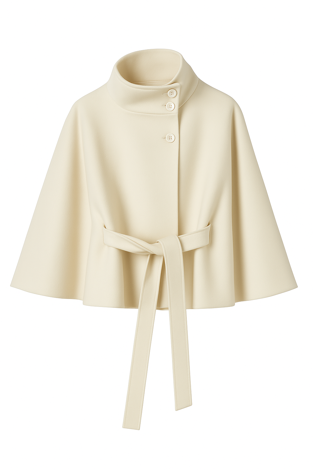 Schicker Damen Cape-Mantel, Herbstmode, vielseitige Übergangsjacke mit Taillengürtel für Frauen.