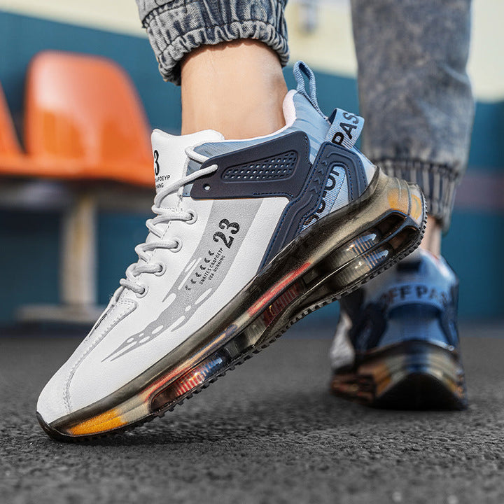 Sportliche Herren Laufschuhe, atmungsaktive Sneaker für Training und Fitness, bieten Komfort durch gedämpfte Sohle.