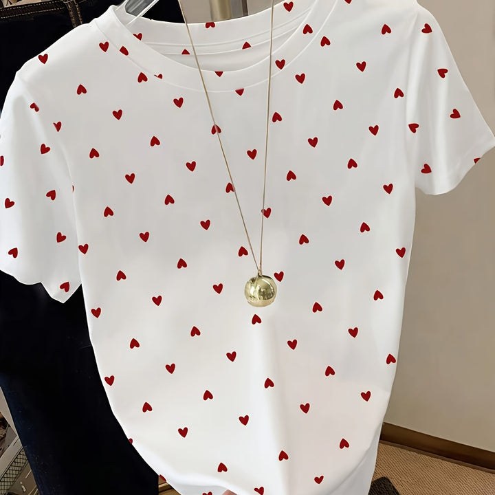 Zeitloses Damen Polkadot Oberteil, mit Rundhalsausschnitt, bequem und vielseitig für jede Jahreszeit.