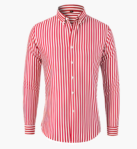 Hochwertiges Herren Streifenhemd, Business-Look, perfekt für Büro und stilvolle Alltagsoutfits.