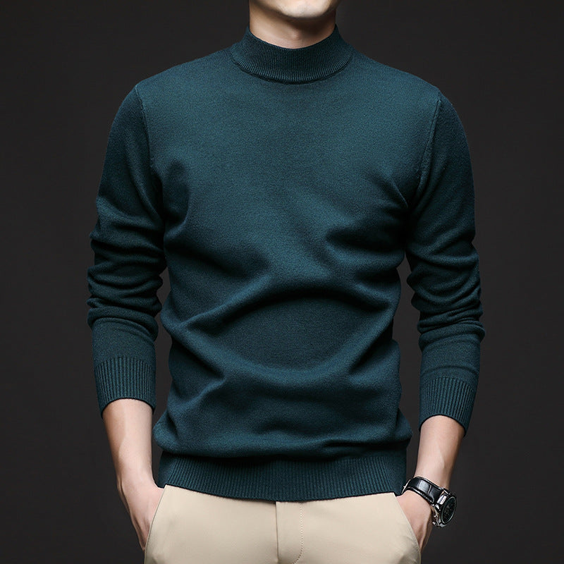 Warmer Herren Winterpullover mit Stehkragen und moderner Slim Fit Silhouette, bequem & stilvoll.