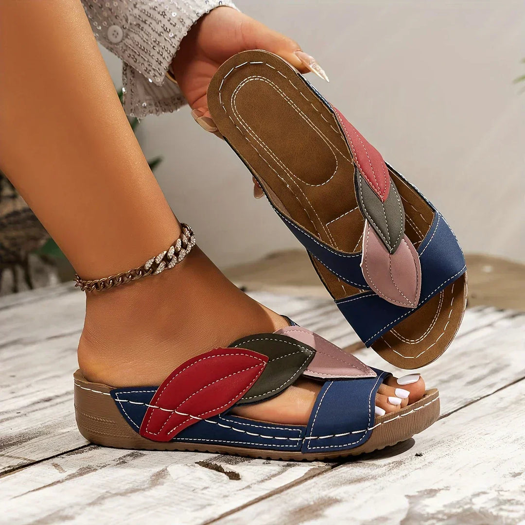 Orthopädische Damen Slip-On Sandalen. Bequeme Sommerschuhe für Fußgesundheit & effektive Schmerzlinderung.