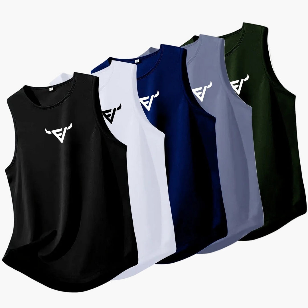 Modisches Herren Tanktop 5er-Pack, funktional & komfortabel für Sport, Training, Gym und Alltag.