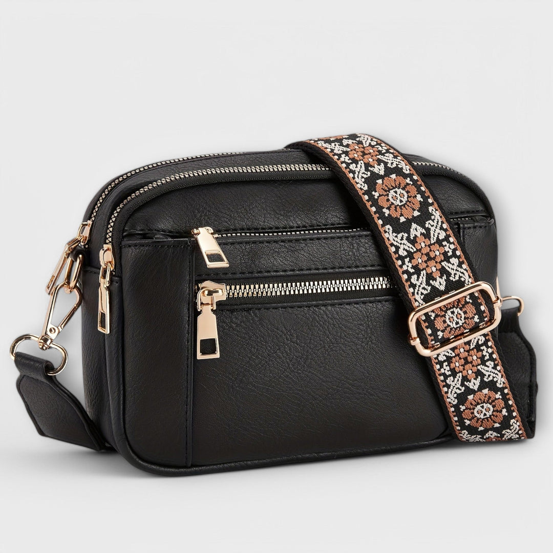 Stilvolle Retro-Umhängetasche für Damen, veganes Leder, passt perfekt zum Boho-Chic.