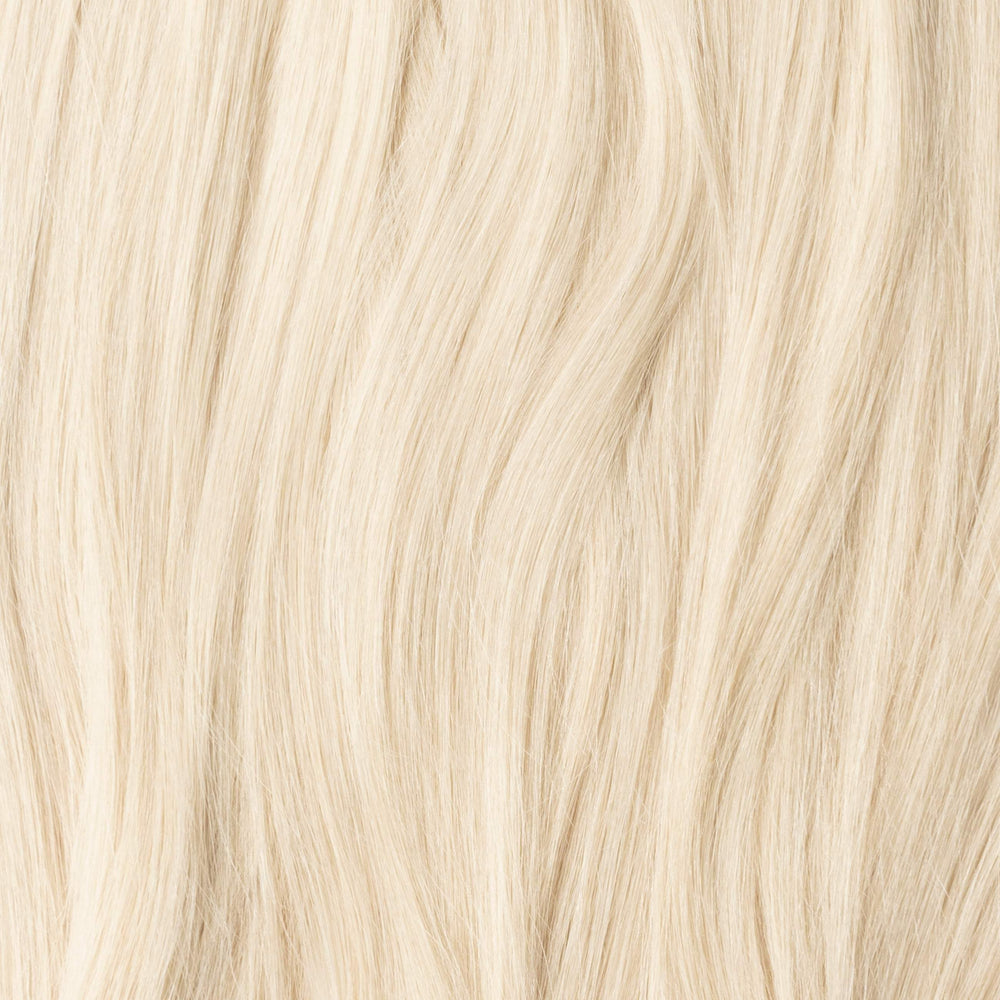 Clip-in Echthaar-Extensions für Damen in Aschblond 60B. Schnelle, einfache Frisur für mehr Volumen & Länge.