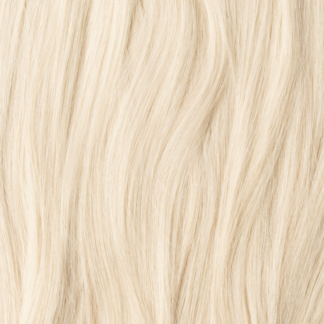 Clip-in Echthaar-Extensions für Damen in Aschblond 60B. Schnelle, einfache Frisur für mehr Volumen & Länge.