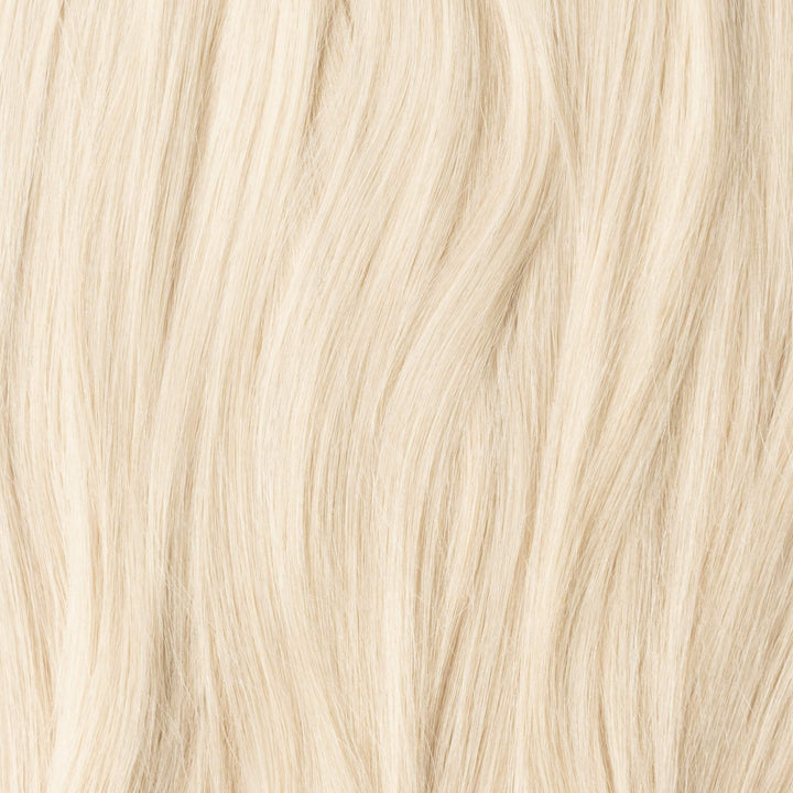 Clip-in Echthaar-Extensions für Damen in Aschblond 60B. Schnelle, einfache Frisur für mehr Volumen & Länge.