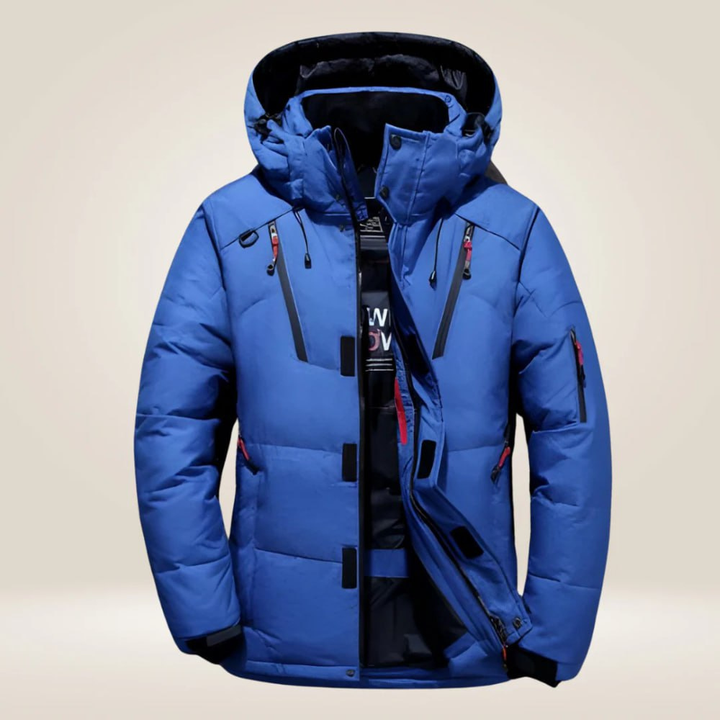 Robuste Herren Outdoorjacke, warm & winddicht. Wasserabweisende Winterjacke für Kälteschutz bei Extremwetter.