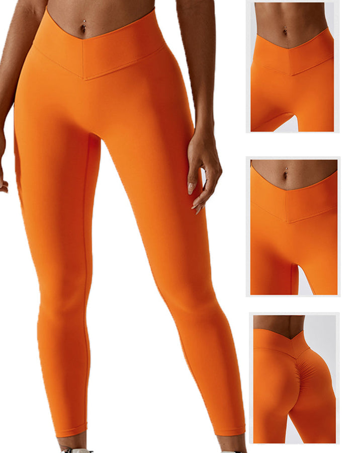 Atmungsaktive Fitness Hose für Damen. Bequeme Sportleggings mit Po-Lifting und V-Bund für jedes Workout.