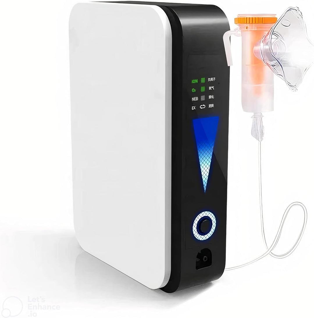 Tragbarer OxyLife Sauerstoffkonzentrator mit einstellbarem Fluss, leise & kompakt für mobile Atemhilfe.