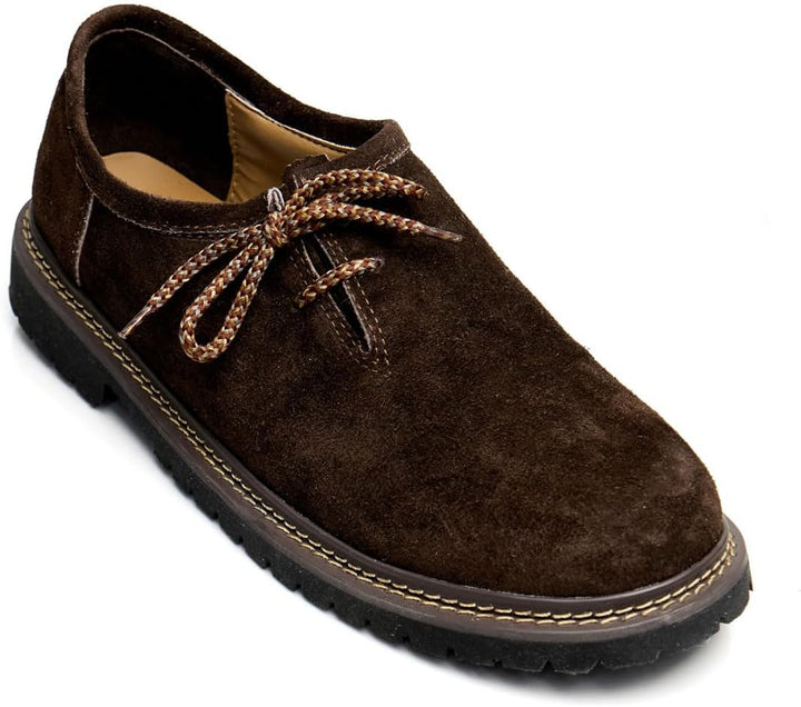 Elegante braune Haferlschuhe für Herren, traditionell und modern zugleich.