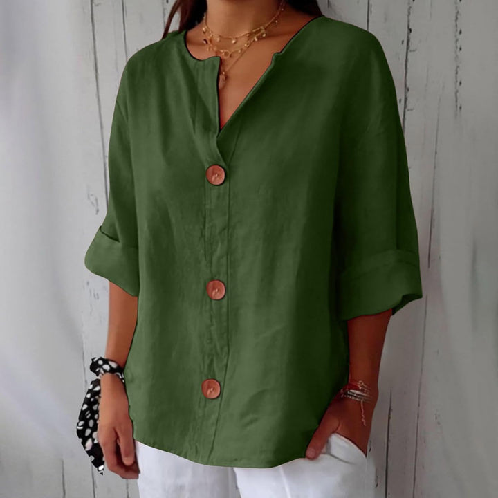Perfekte Sommerbluse für Damen; lockere Passform, leicht & bequem. Ideal für Urlaub und warme Tage.
