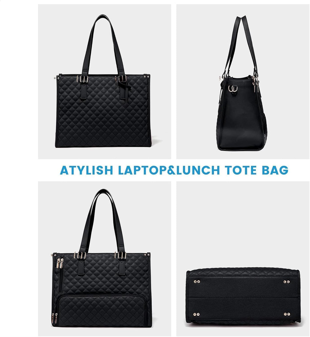 Detailansicht der 2-in-1 Pendlertasche: isoliertes Fach für Lunch, Laptopfach. Unisex Organisationstasche für Büro.