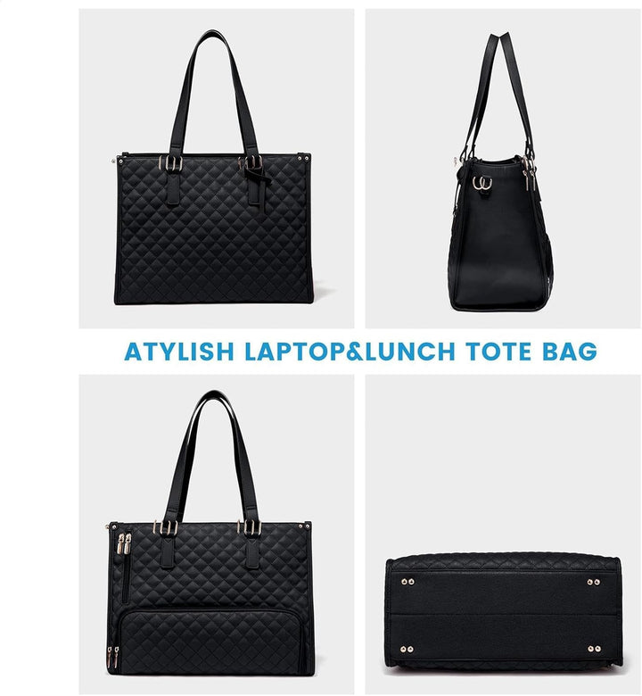 Detailansicht der 2-in-1 Pendlertasche: isoliertes Fach für Lunch, Laptopfach. Unisex Organisationstasche für Büro.