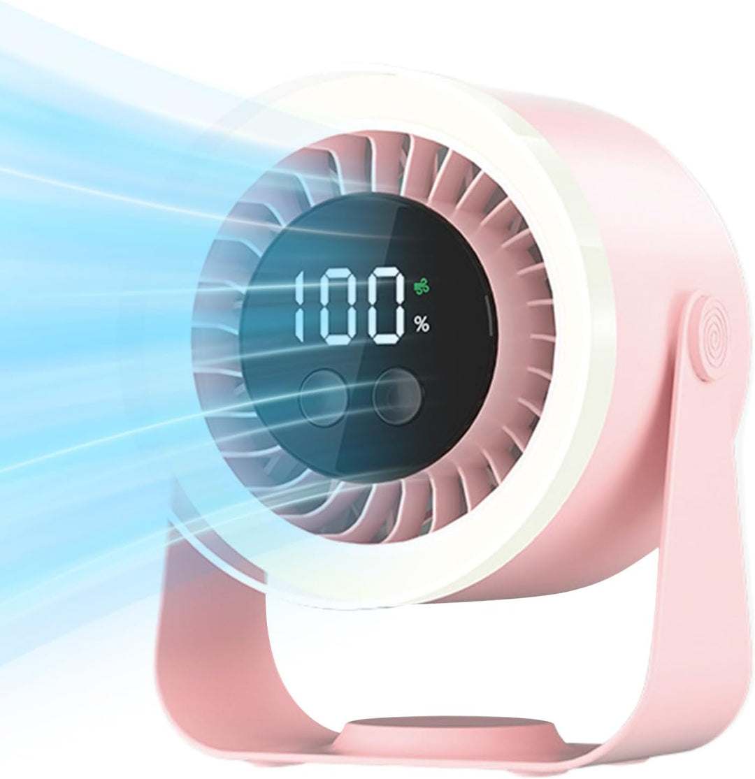 Schwarzer USB-Tischventilator aus ABS, robust & leise, für dauerhafte Kühlung.