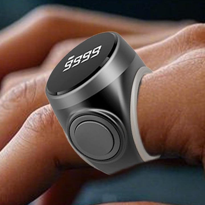 Unisex Fingerzählring, aufladbar, 4-stellig. Für Sport, Gebete, Inventur.