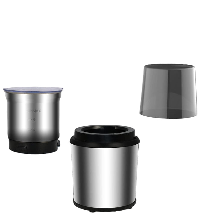 Elektrische Gewürzmühle für Gewürze, Kräuter & Nüsse. Edelstahl-Mahlwerk & abnehmbarer Becher zur Reinigung.